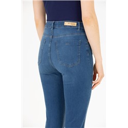 Kadın Mavi Skinny High Waist Fit Jean Pantolon