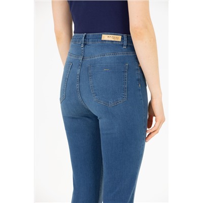Kadın Mavi Skinny High Waist Fit Jean Pantolon