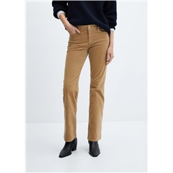 Pantalón flare tiro medio pana
