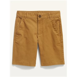 Built-In Flex Flat-Front Straight Twill Shorts for Boys