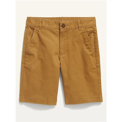 Built-In Flex Flat-Front Straight Twill Shorts for Boys