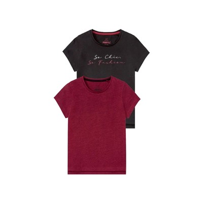 PEPPERTS® T-Shirts Mädchen, 2 Stück, mit seitlichem Schlitz