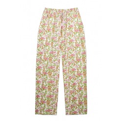 Pantalón largo 100% algodón flores