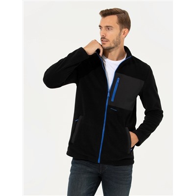 Siyah Regular Fit Polar Hırka