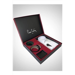 Pierre Cardin 4'lü Set Gömlek,kemer,cüzdan Ve Kravat Damat Bohcası FDJ548