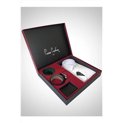 Pierre Cardin 4'lü Set Gömlek,kemer,cüzdan Ve Kravat Damat Bohcası FDJ548