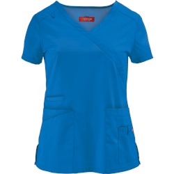 Orange Standard Scrubs Del Mar Mock Wrap Top