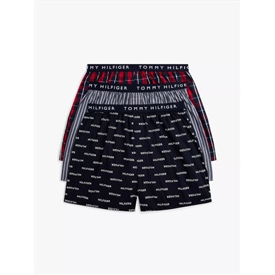 Tommy Logo Woven Boxer 3-Pack