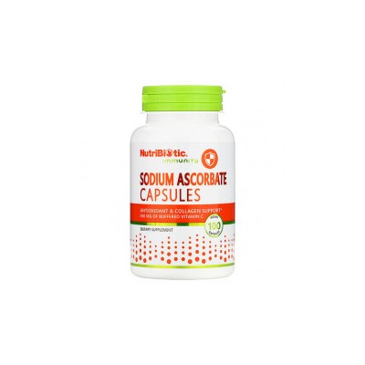 NutriBiotic Sodium аскорбат натрия, витамин С  850 мг 100 капс.