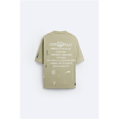 CAMISETA SALPICADURA TEXTOS