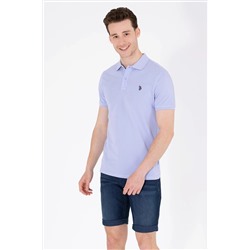 Erkek Mavi Basic Polo Yaka Tişört