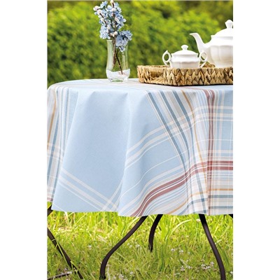 Farrant Pvc Masa Örtüsü - Açık Mavi - 140 cm