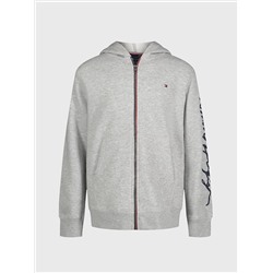 TOMMY HILFIGER BIG KIDS’ SIGNATURE SLEEVE ZIP HOODIE