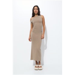 Vestido largo escote asimétrico