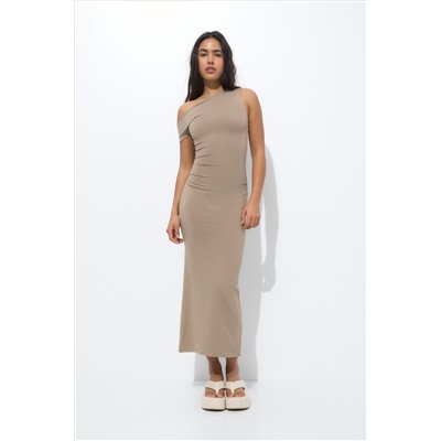 Vestido largo escote asimétrico