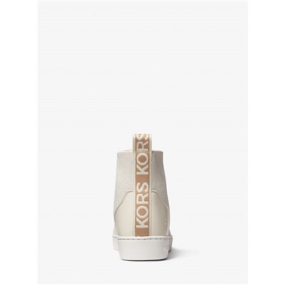 Edie Metallic Knit High-Top Sneaker
