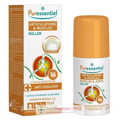 Puressentiel Articulations & Muscles Roller aux 14 Huiles Essentielles 75 ml