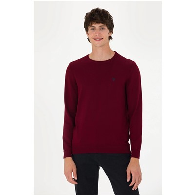 Erkek Bordo Basic Kazak
