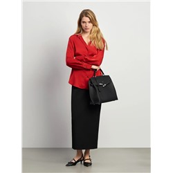 Рубашка однотонная, B3063/cherry