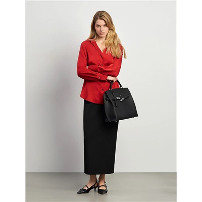 Рубашка однотонная, B3063/cherry