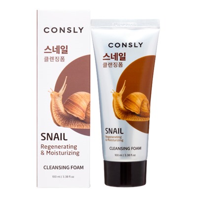 CONSLY Snail Mucus Regenerating Creamy Cleansing Foam Восстанавливающая кремовая пенка для умывания с муцином улитки 100мл