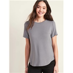 Luxe Crew-Neck Tee for Women