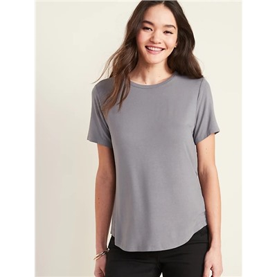 Luxe Crew-Neck Tee for Women