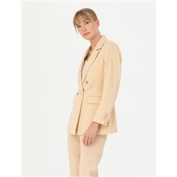 Bej Slim Fit Ceket
