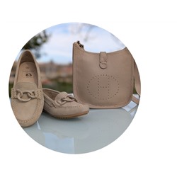 КОМБО Мокасины от испанского производителя S28397NBArena +Ab.Zapatos PELLE Helena (310) Beig Акция