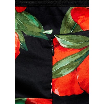 Vestido palabra de honor flores