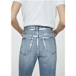 Jeans rectos detalles foil