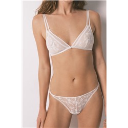 Braga clásica encaje blanco lurex