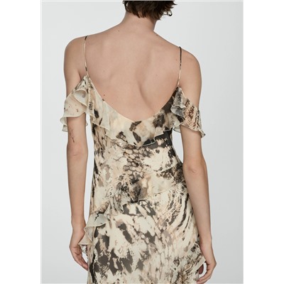 Vestido volantes animal print