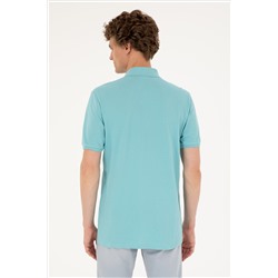 Erkek Regular Fit Polo Yaka Mint Tişört