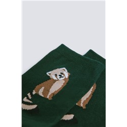 Calcetín largo mapache