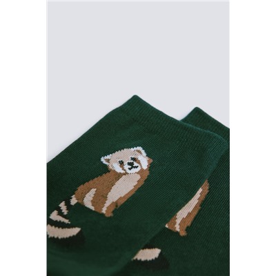 Calcetín largo mapache