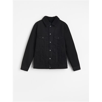 Sherpajacke aus Denim