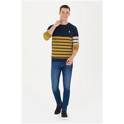 Erkek Lacivert Bisiklet Yaka Sweatshirt