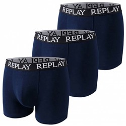 REPLAY Basic Cuff Logo Herren Boxershorts 3er-Pack