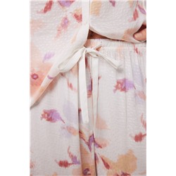 Pijama camisero largo viscosa flores