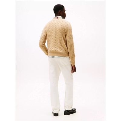 Cable Knit Crewneck Sweater