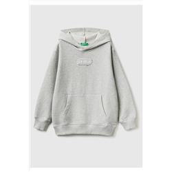 United Colors of BenettonErkek Çocuk Gri Melanj Baskılı Sweatshirt Gri Melanj