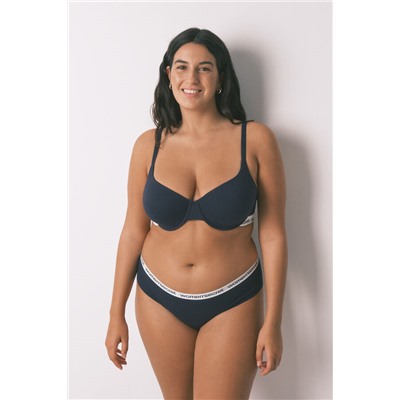 Pack bragas clásicas algodón logo azul