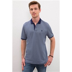 Erkek İndigo Polo Yaka Tişört