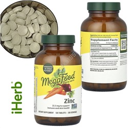 IHer*b 🇨🇳  MegaFood, цинк 22,5 мг (120 таблеток)