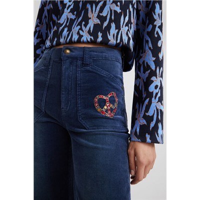 Pantalón wide leg slim