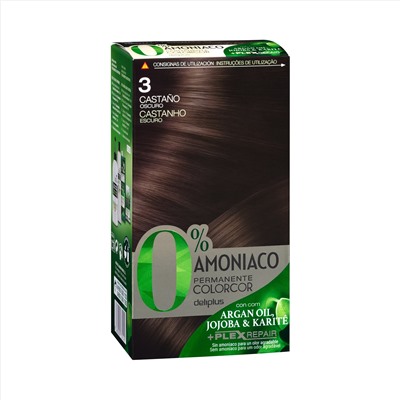 Стойкая краска 3 темно-каштановый Deliplus 0% аммиака