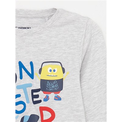 LC Waikiki Bisiklet Yaka Baskılı Uzun Kollu Erkek Çocuk Pijama Takımı, LCW Kids                                            
                                            Bisiklet Yaka Baskılı Uzun Kollu Erkek Çocuk Pijama Takımı