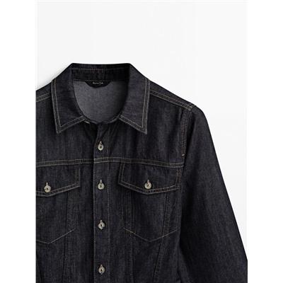 Mono denim recto rinse wash pespuntes