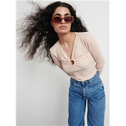 Bluse mit gesprenkelter Textur